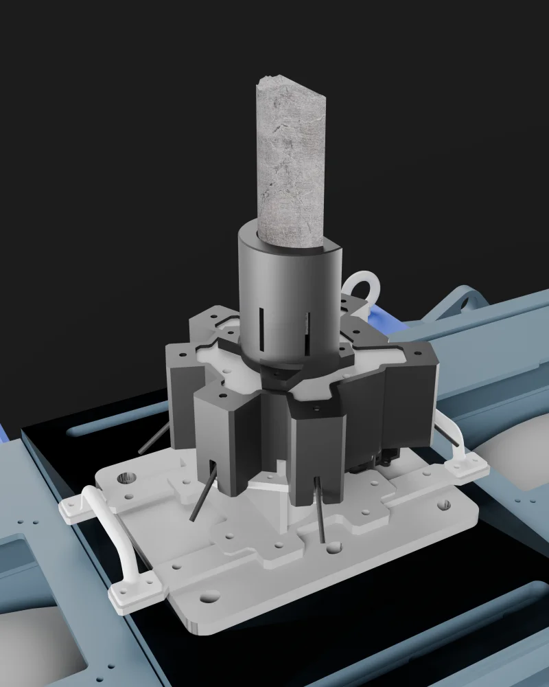 Half-core standing in the core feeder